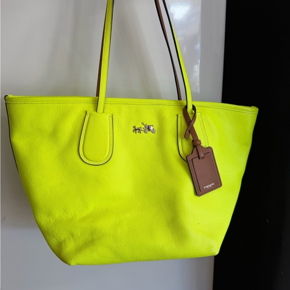 Coach Neon electric Green Tote Bag - Picture 3 of 7